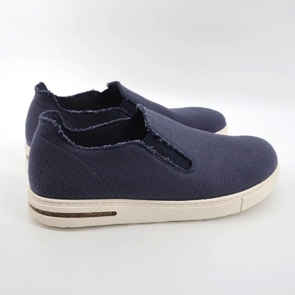 NEW Birkenstock Oswego Canvas Slip On Sneakers Navy Blue Mens 10 43